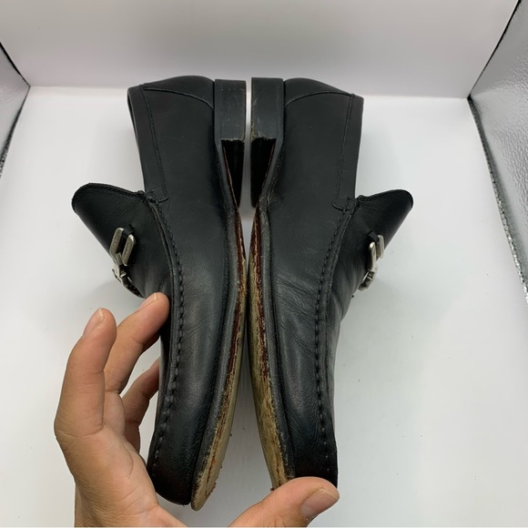 A. Testoni Basic Mens Black Pebbled Buckle Leather Loafer Shoes Size 10.5 - Picture 12 of 12